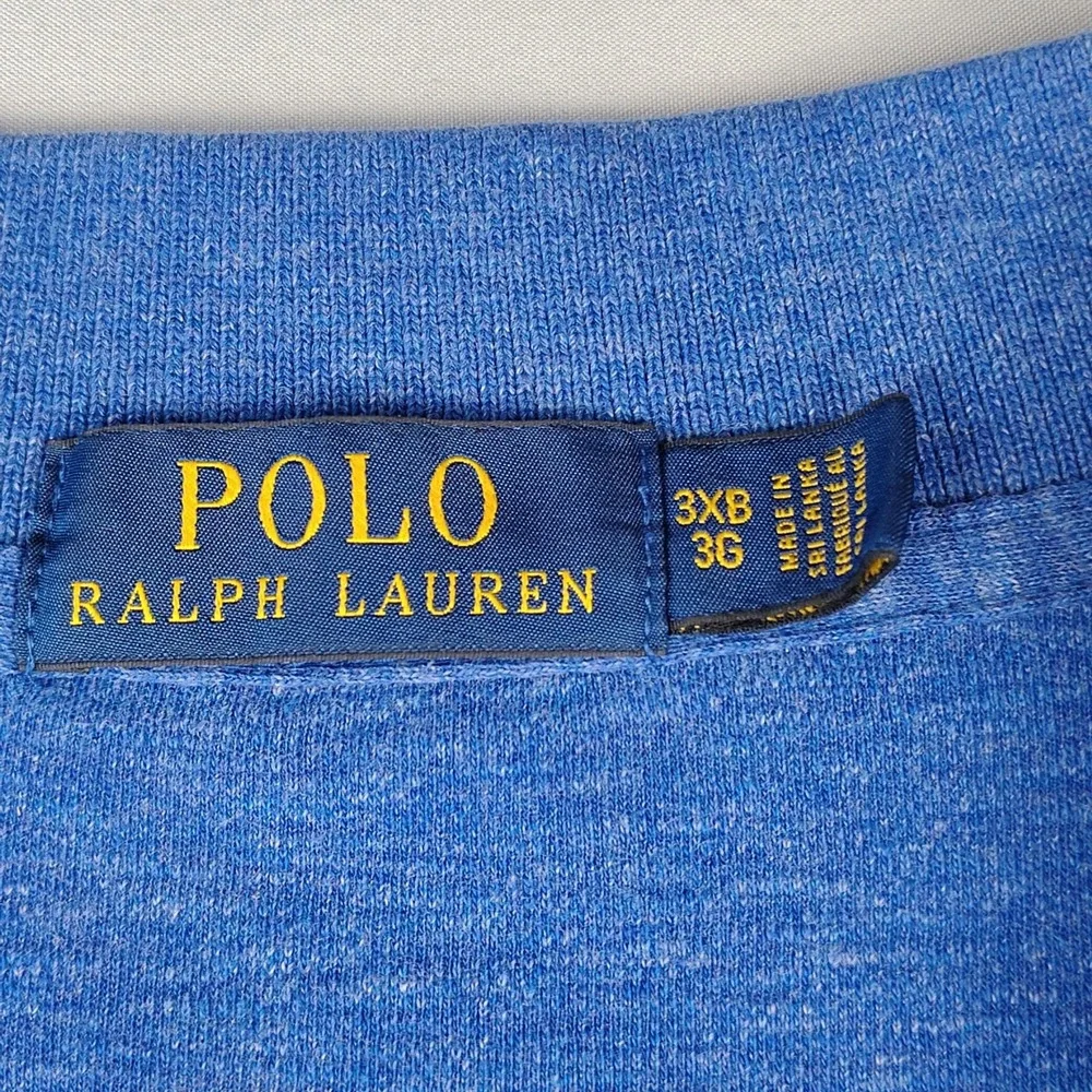 Polo Ralph Lauren Mens 3XB Blue Heather Classic Golf Polo Shirt Big & Tall